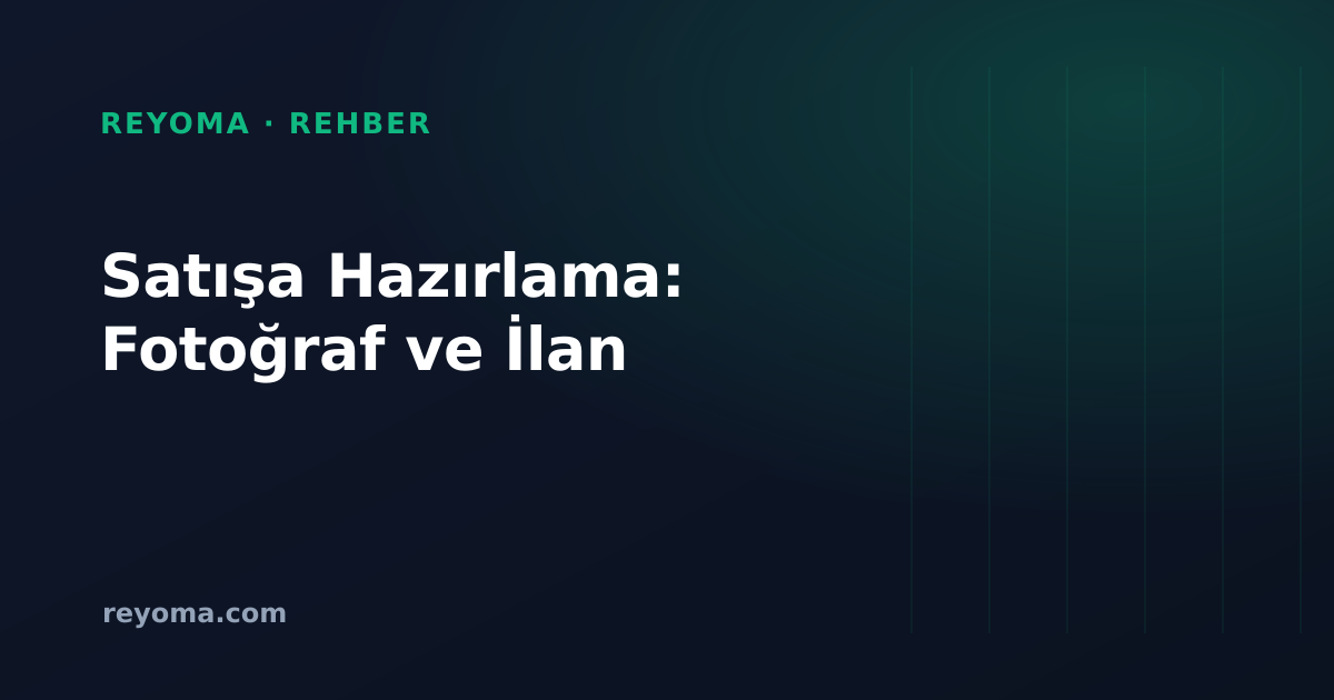 İkinci El Kurumsal Ekipmanı Satışa Hazırlama: İyi Fotoğraf ve İlan Rehberi