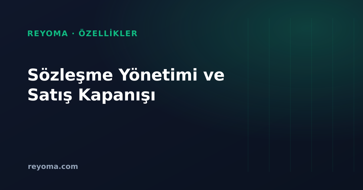 Sözleşme yönetimi: kazanan tekliften otomatik satış sözleşmesi, online kabul kaydı, ödeme ve sevkiyat defterleri